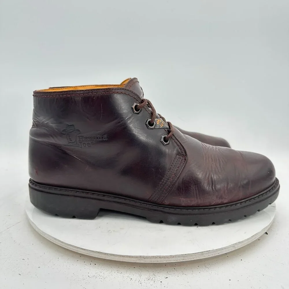 Panama Jack Havana Joe Men Size EU 44 US 10 Brown Leather Ankle Lace Up Boot